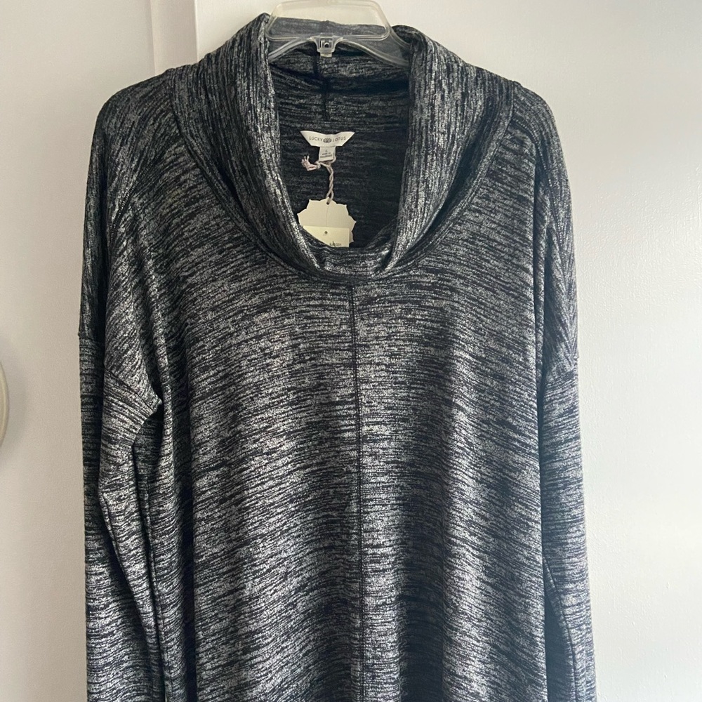 New with tags! Lucky Lotus long sleeve cowl neck top